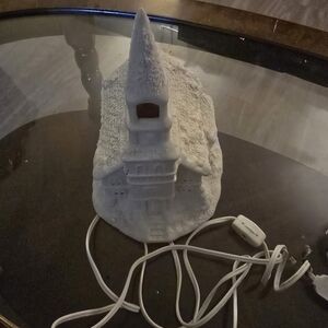 White Ceramic House Lamp